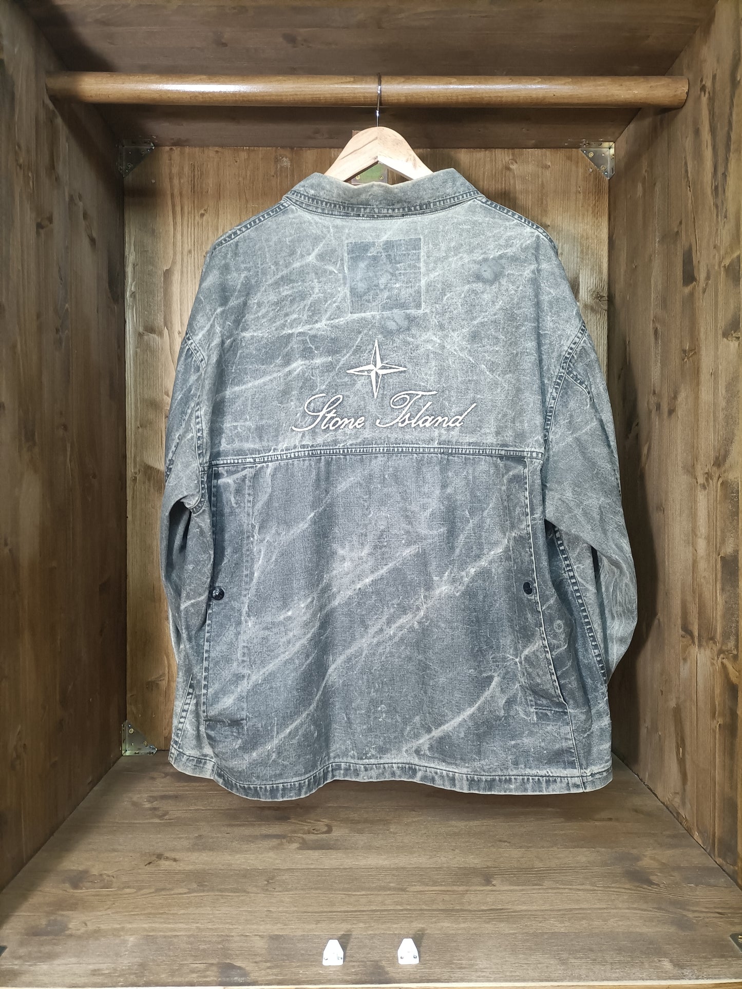 1986 Sail Cloth Embroidered Spell-out Hunters Jacket