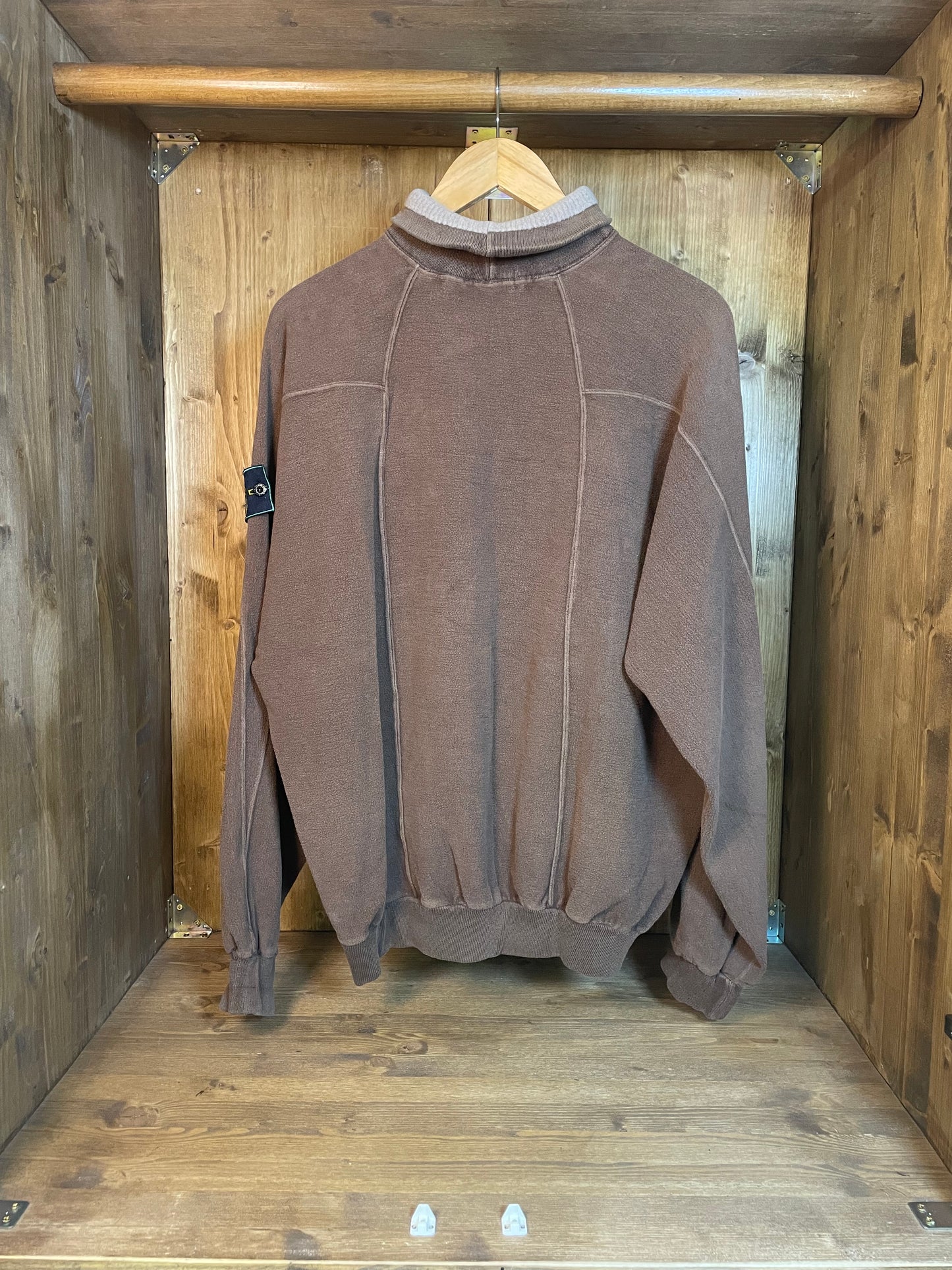 1988 Teddy fleece turtleneck brown