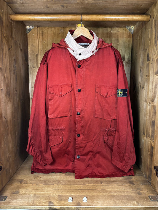 SS1989 RUBBER SATIN WHITE COVER M65 MILITARY JACKET