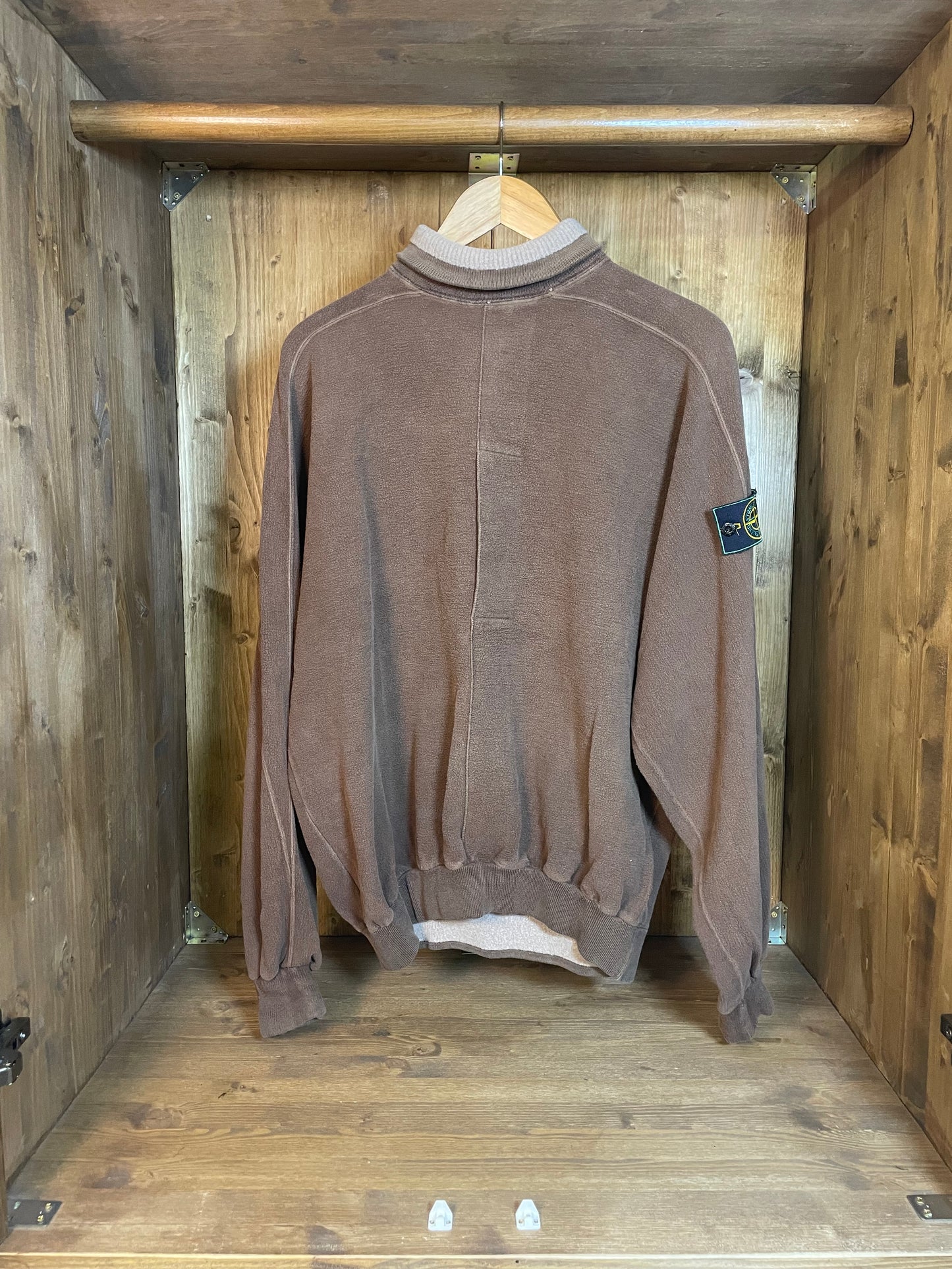 1988 Teddy fleece turtleneck brown